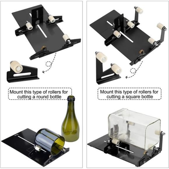 Glass Bottle Cutter, Square & Round Bottle Cutting Machine, Wine Bottles - Picture 4 of 6